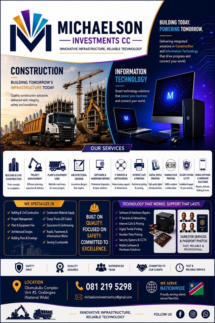 Michaelson Investments construction and technology services